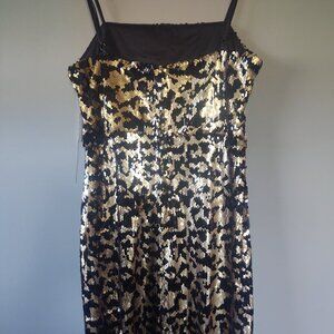 NWT Leopard-BEADed Mini-Dress~ Size: Xs